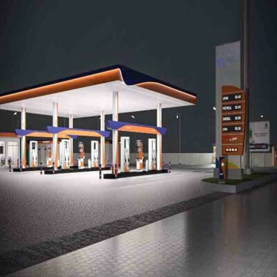 Steel Engineered Petrol Pump Construction