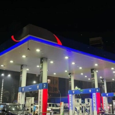 Steel Petrol Pump Canopy