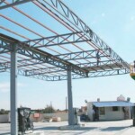 Steel Petrol Pump Canopy